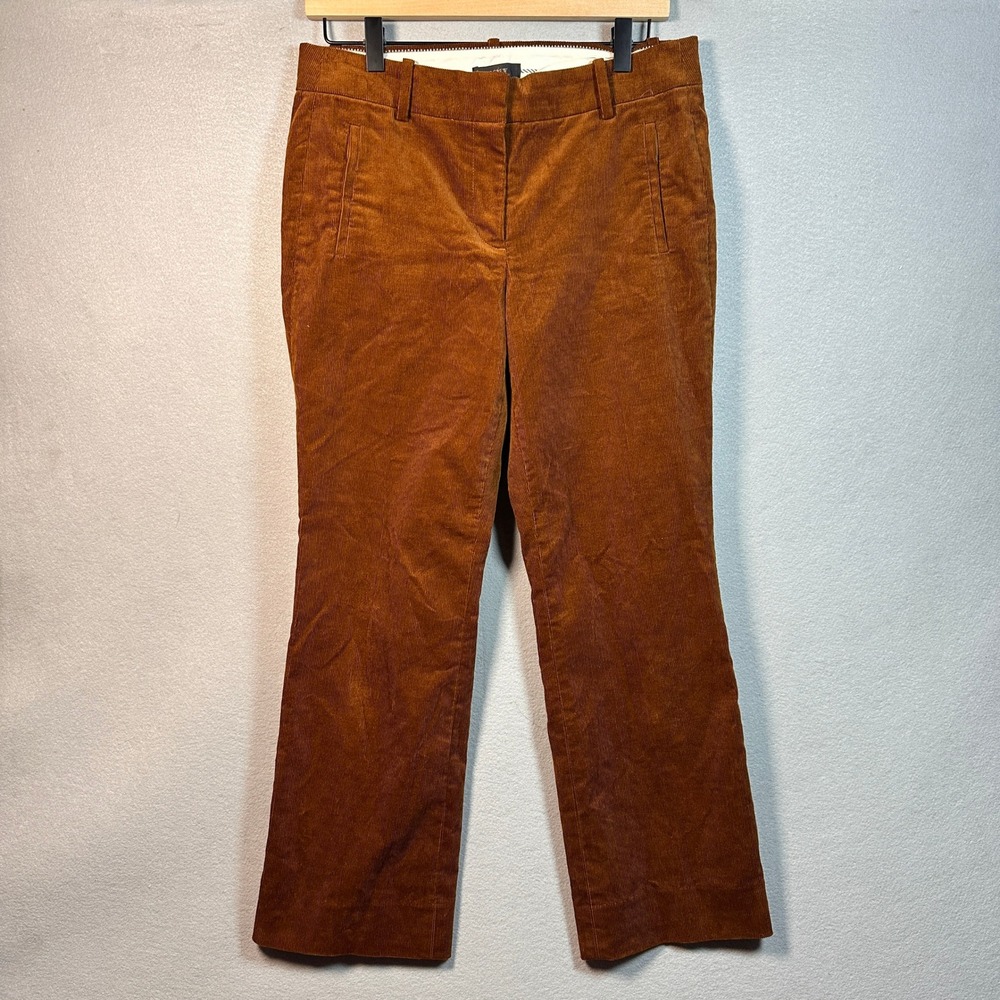 J.Crew Womens Brown Corduroy Stretch Bootcut Pants Size 4 Boho Chic Earthy Prep